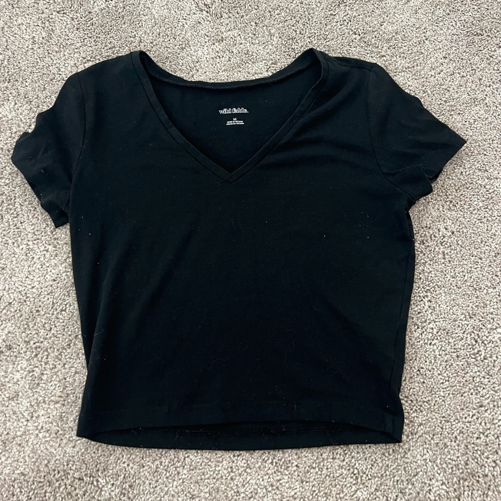 💝Wild Fable black crop tee